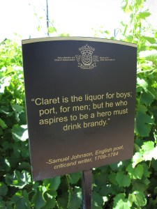 Amusing signage at the Van Ryn's distillery.
